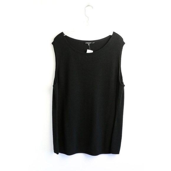 Lafayette 148 New York Sweaters - NWT Lafayette 148 Sleeveless Sweater Black Pullover textured 3X vest new plus
